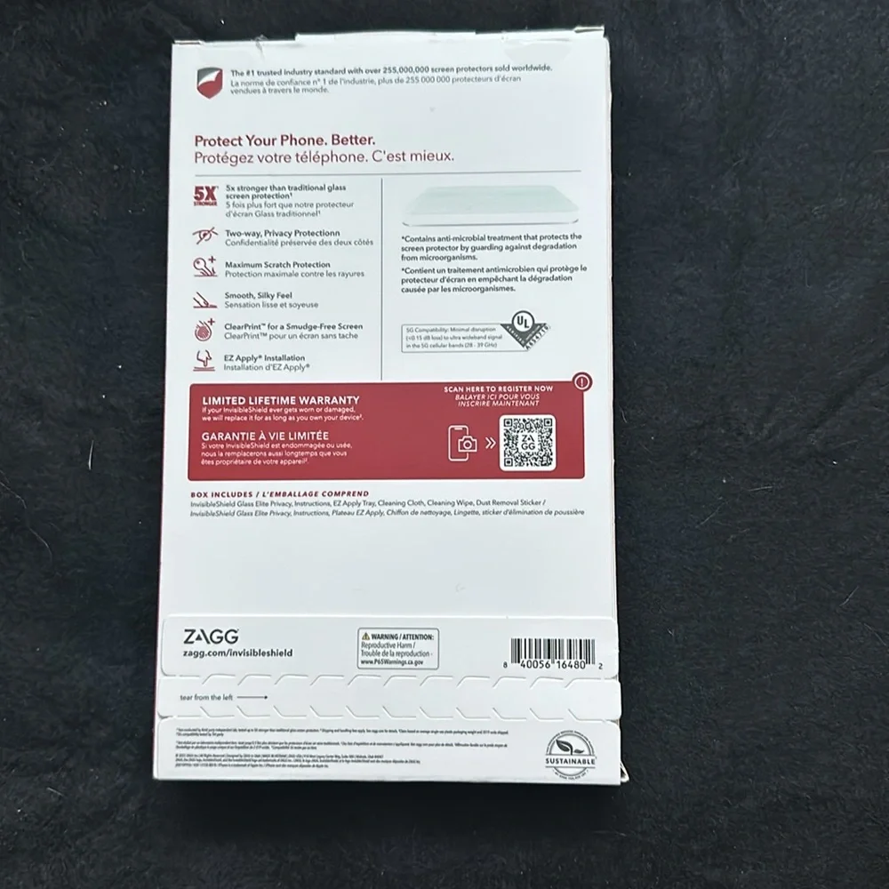 UNOPENED ZAGG glass elite privacy iPhone 14 Pro Max privacy screen protector